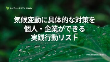 気候変動に具体的な対策を：個人・企業ができる実践行動リスト