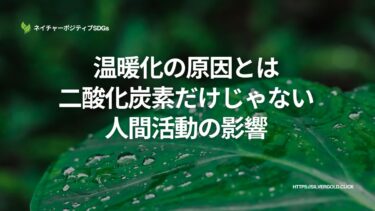 温暖化の原因とは：二酸化炭素だけじゃない人間活動の影響