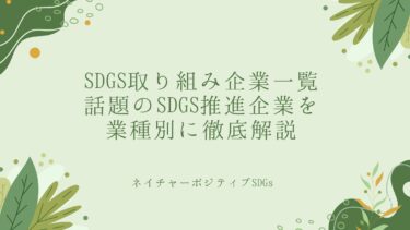 SDGs取り組み企業の一覧：話題のSDGs推進企業を業種別に
