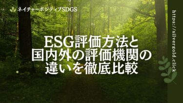 ESG評価方法と国内外の評価機関の違いを比較