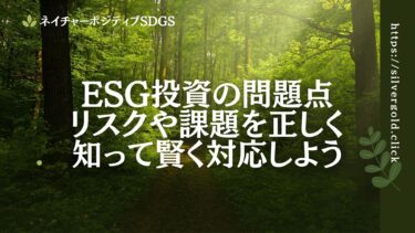esg投資の問題点：リスクや課題を正しく知って賢く対応しよう