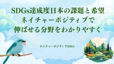 SDGs達成度日本の課題と希望：ネイチャーポジティブで伸ばせる分野をわかりやすく